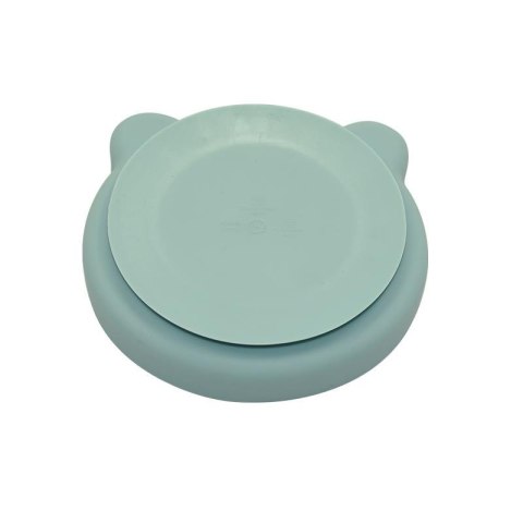 B-Talerzyk silikonowy Bear z przyssawką Blue mint