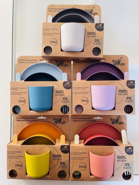 B-Zestaw naczyń 5 elem. BIOplastik CPLA terracotta