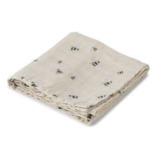 Kocyk muślinowy Swaddle Honeybee 100x100 cm