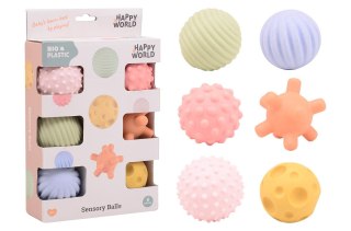Kulki sensoryczne BIOplastik 6 szt Happy World 0m+