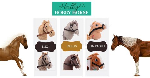 Holly Hobby Horse koń LUX na kiju dźwięk 80cmBeige