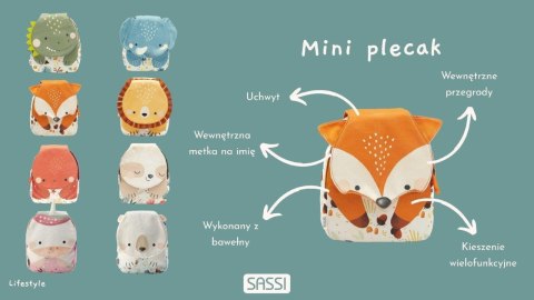 Plecak mini dla dzieci Dinozaur SASSI