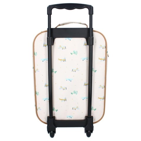 Walizka dla dzieci KIDZROOM Small Aeroplane Beige