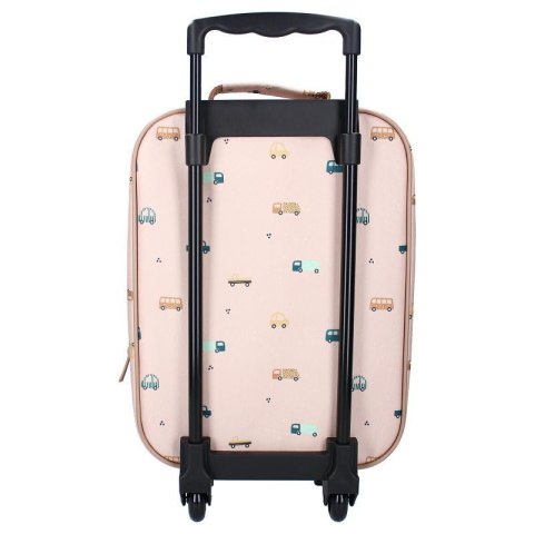 Walizka dla dzieci KIDZROOM Sweet Cars brown