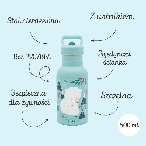 Butelka na wodę bidon 500 ml Miś SASSI