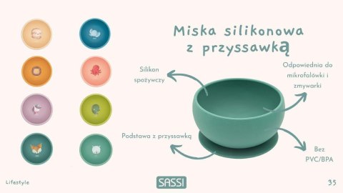 Miska silikonowa z przyssawką Jednorożec SASSI