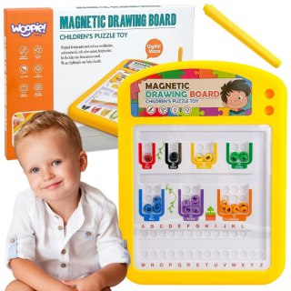 TABLICA MAGNETYCZNA EDUKACYJNA UKŁADANKA SORTER NAUKA ALFABETU 3+ WOOPIE