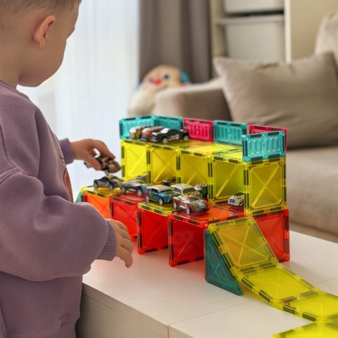 WOOPIE Magnetyczne Klocki Konstrukcyjne 7,5 cm Parking 112 el