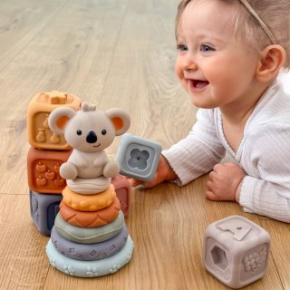 WOOPIE BABY Miękkie Gumowe Klocki Sensoryczne Zestaw 3w1 Miś