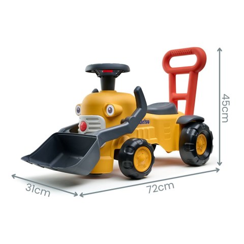 FALK Jeździk Traktor Koparka Komatsu z Łyżką i Klaksonem 1-3 Lat