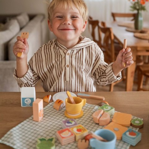 TOOKY TOY Zestaw Piknikowy Jedzenie Do Krojenia Na Rzepy Zestaw Śniadaniowy