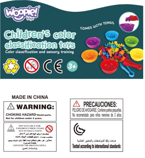 WOOPIE Gra Edukacyjna Montessori Sorter Kolorów Morska Kraina 64 el.