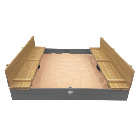 AXI Piaskownica XXL Ella 150x150 z Ławeczkami Szara