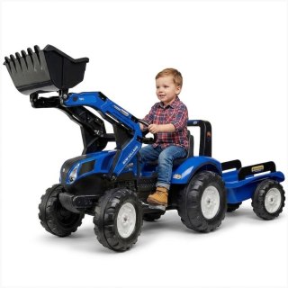 FALK Traktor na Pedały New Holland T8 z Łyżką i Przyczepą 3-7 lat
