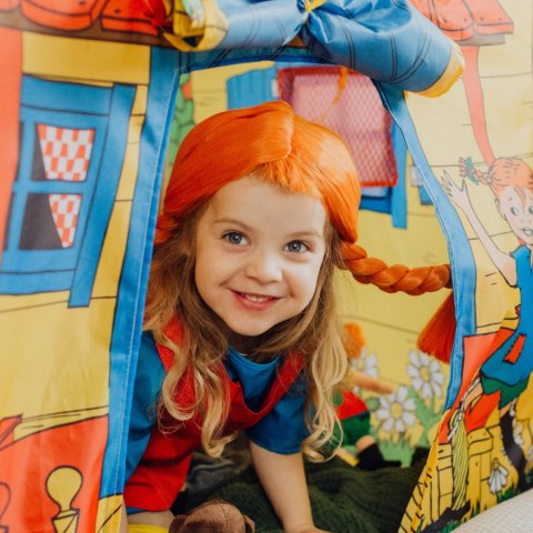 Peruka Pippi Langstrumpf kostium przebranie dla dzieci na bal przebierańców