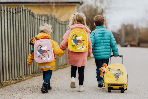 Plecak dla dzieci żółty, akcesoria zabawka dla przedszkolaka wyprawka Pippi
