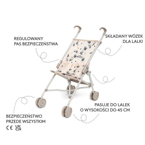 Wózek spacerowy dla lalek, lekka spacerówka, zabawka dla dzieci, Skrallan