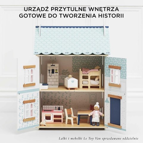 Drewniany domek dla lalek Bluebelle, zabawka dla dzieci, domki, Le Toy Van