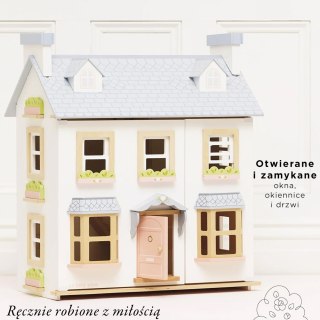 Drewniany domek dla lalek Mayberry Manor, zabawka dla dzieci, Le Toy Van