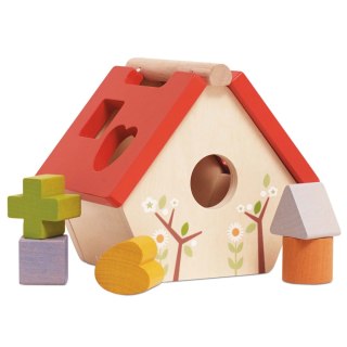 Drewniany sorter kształtów domek dla ptaków, zabawka edukacyjna, Le Toy Van