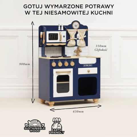 Duża drewniana kuchnia dla dzieci Oxford, zabawkowa kuchenka, Le Toy Van