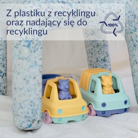 Samochody do piasku i wody straż pożarna śmieciarka zestaw zabawka Simple.