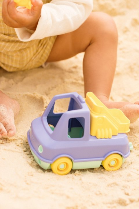Wóz strażacki pomarańczowy zabawka do piasku i wody dla dzieci auto Simple.