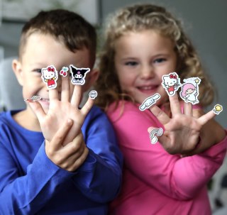 Zestaw naklejek do zabawy 70 sztuk, zabawka dla dzieci naklejki Hello Kitty
