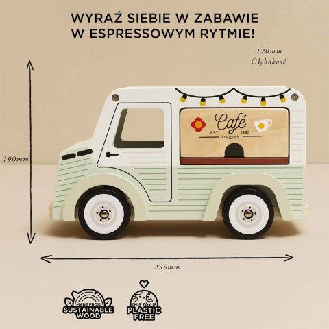 Drewniany samochód retro kawiarnia zabawka dla dzieci sklep kawa Le Toy Van