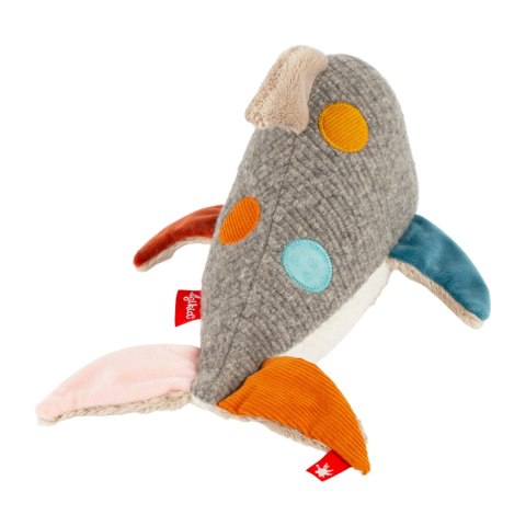 Pierwsza przytulanka Delfin 33cm patchworkowa zabawka dla dzieci sigikid