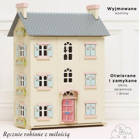 Drewniany domek dla lalek Cherry Tree Hall, zabawka dla dzieci, Le Toy Van