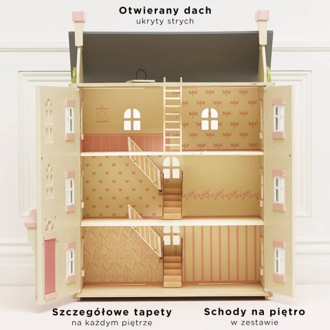 Drewniany domek dla lalek Cherry Tree Hall, zabawka dla dzieci, Le Toy Van