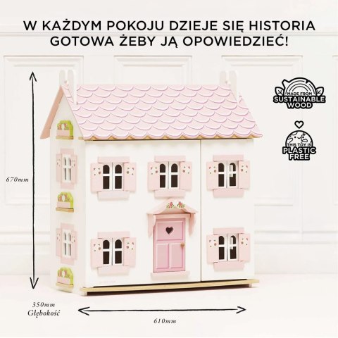 Drewniany domek dla lalek Sophie, zabawka dla dzieci, domki, Le Toy Van