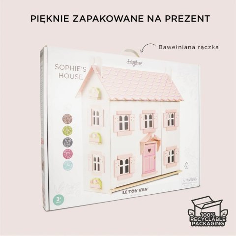 Drewniany domek dla lalek Sophie, zabawka dla dzieci, domki, Le Toy Van