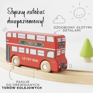 Drewniany piętrowy kolekcjonerski autobus, Londyn, dla dzieci, Le Toy Van