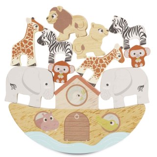 Arka Noego, zabawka balansująca, figurki, statek, zwierzątka, Le Toy Van