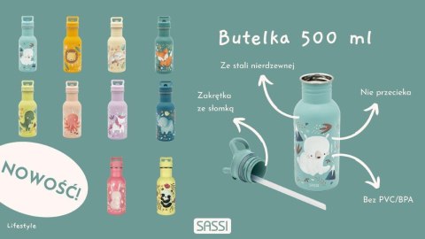 Butelka na wodę bidon 500 ml Lisek SASSI