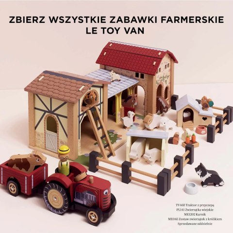 Drewniana farma zestaw z figurkami, zabawka dla dzieci, koniki, Le Toy Van