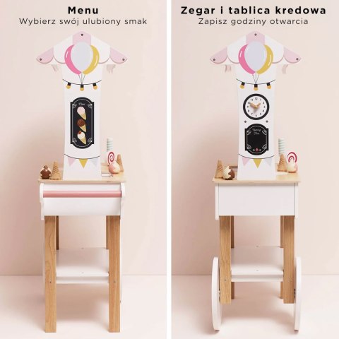Drewniana lodziarnia dla dzieci, słodki stół, zabawka, lody, Le Toy Van