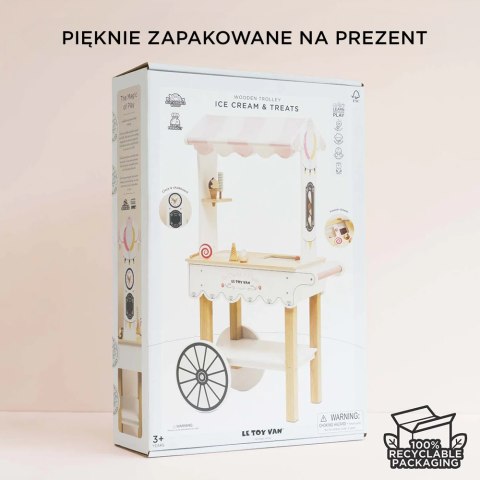 Drewniana lodziarnia dla dzieci, słodki stół, zabawka, lody, Le Toy Van