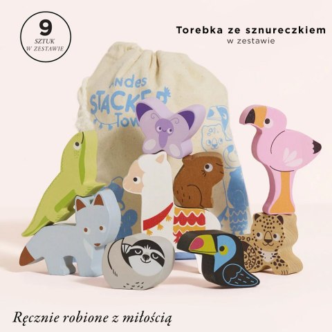 Drewniane figurki zwierzątka górskie, zabawka układanka, dzieci, Le Toy Van