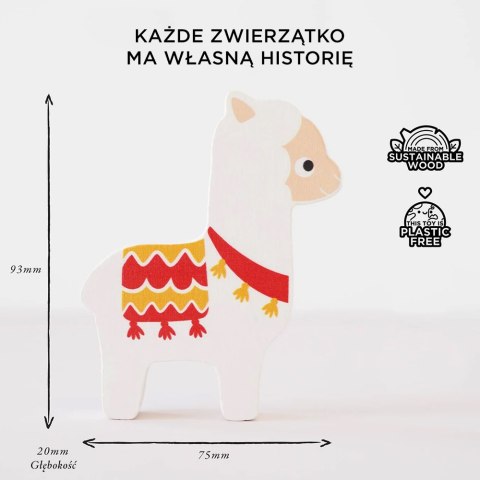 Drewniane figurki zwierzątka górskie, zabawka układanka, dzieci, Le Toy Van