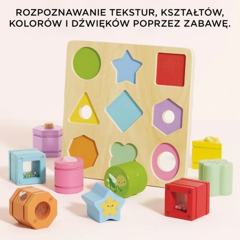 Drewniane klocki sorter zabawka sensoryczna, edukacyjna, dzieci Le Toy Van