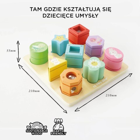 Drewniane klocki sorter zabawka sensoryczna, edukacyjna, dzieci Le Toy Van