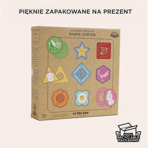 Drewniane klocki sorter zabawka sensoryczna, edukacyjna, dzieci Le Toy Van