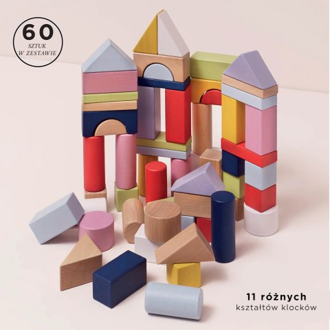 Drewniane klocki zestaw 60 sztuk zabawka edukacyjna dla dzieci, Le Toy Van